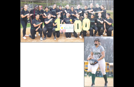 Softball Player Nankivell Gets 100th Hit; Mount Pitches a Five Inning No-Hitter