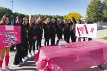 SOCCER TEAM PLAYS FOR BREAST CANCER RESEARCH