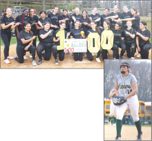 Softball Player Nankivell Gets 100th Hit; Mount Pitches a Five Inning No-Hitter