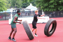 MARINE WORKOUT FOR FOOTBALL TEAM