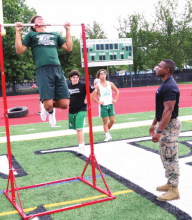 MARINE WORKOUT FOR FOOTBALL TEAM