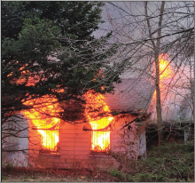 VACANT HOUSE DAMAGED BY FIRE