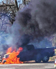 LFD Extinguishes Truck Fire