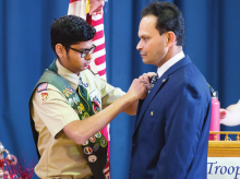 Troop 16 Honors Five Eagle Scouts; Patel Earns Scouting’s Highest Rank
